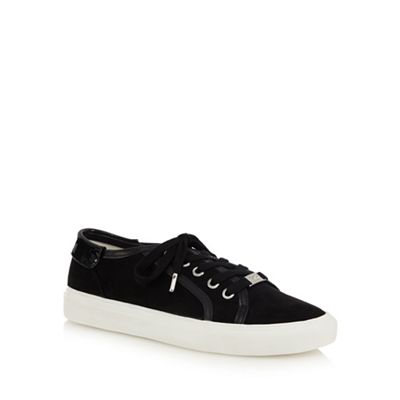Faith Black 'Kim' patent and suede trainers